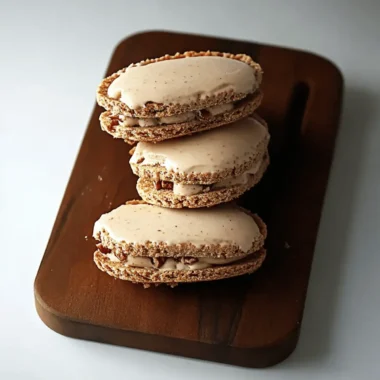 Espresso Pecan Shortbread Ice Cream Sandwiches