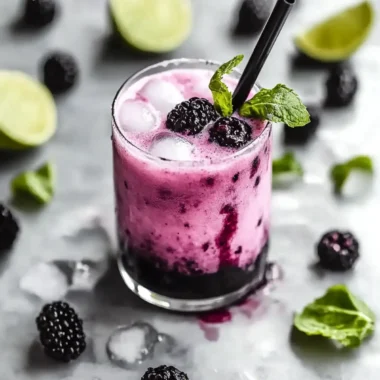 Creamy Blackberry Coconut Mojito