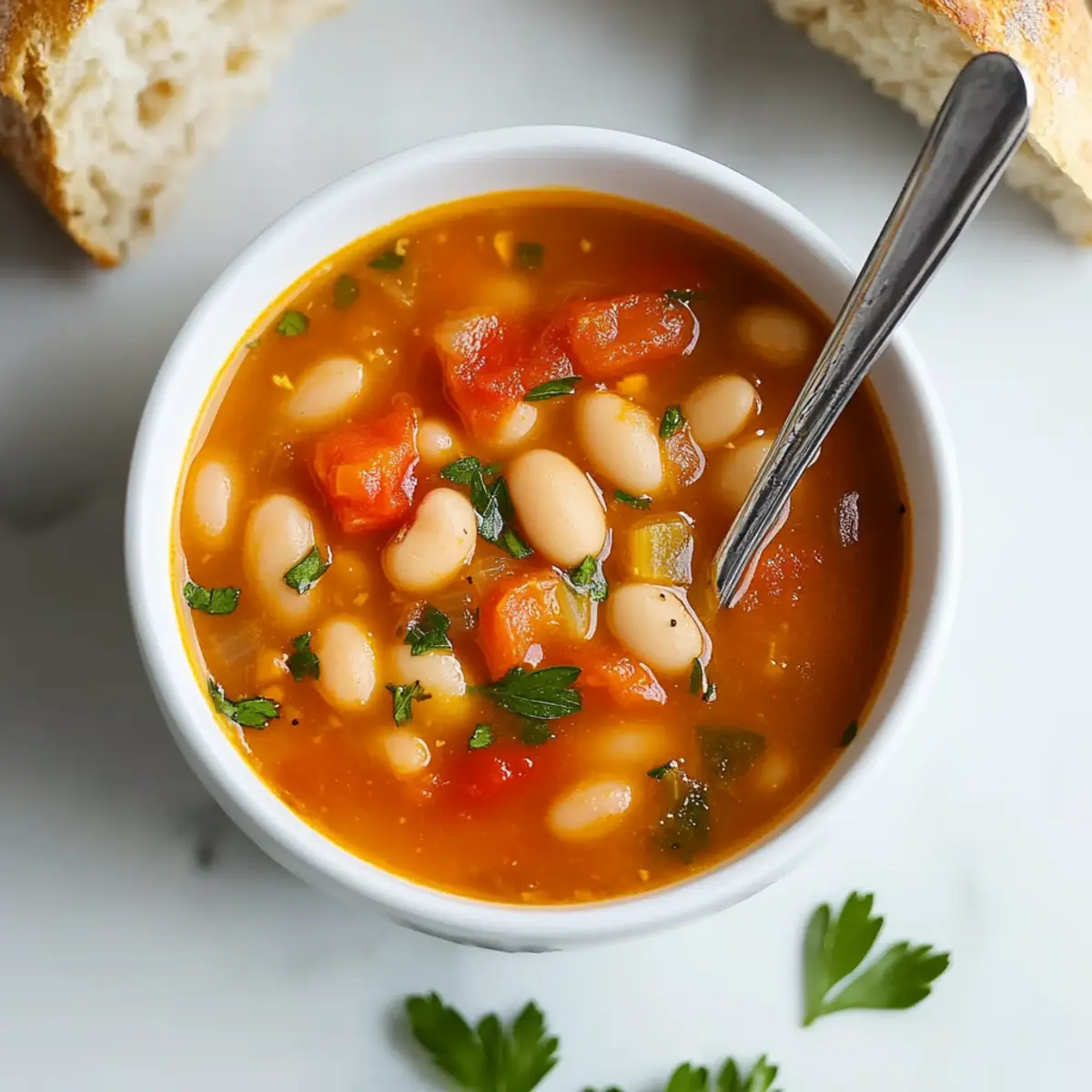 White Bean and Tomato Soup for winter