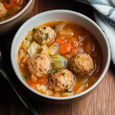 Hearty Cabbage Meatball Soup for Winter