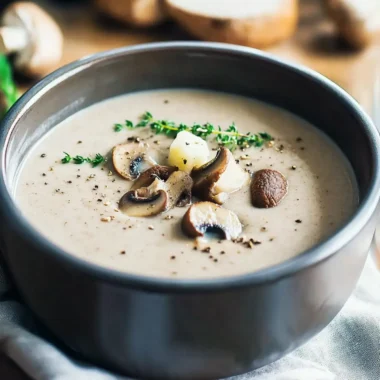 Creamy Mushroom and Brie Soup