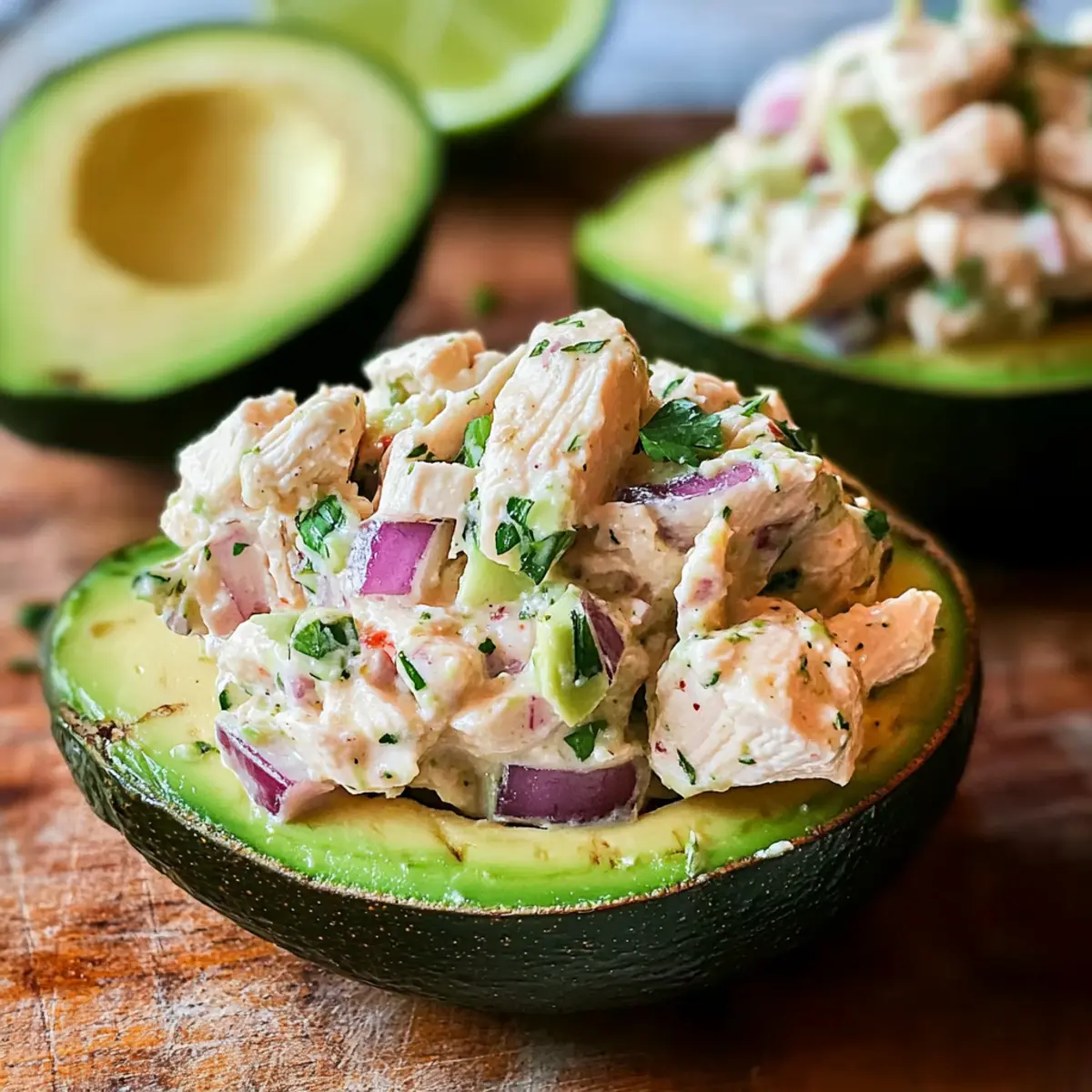 Chicken Salad Stuffed Avocado