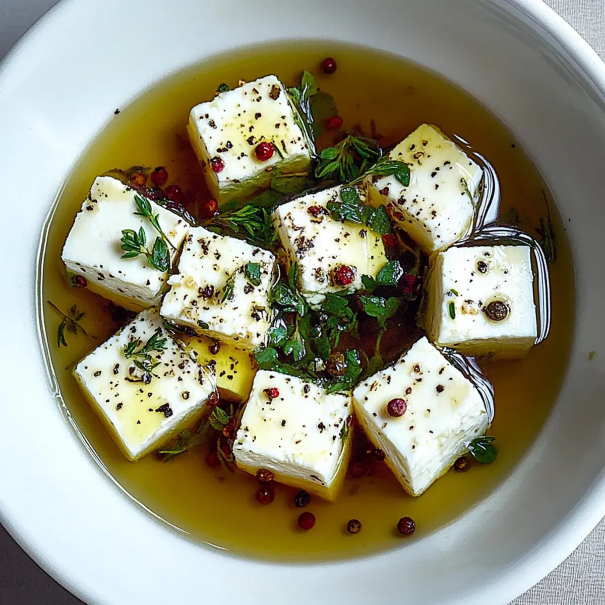 Marinated Feta with Herbs and Peppercorns