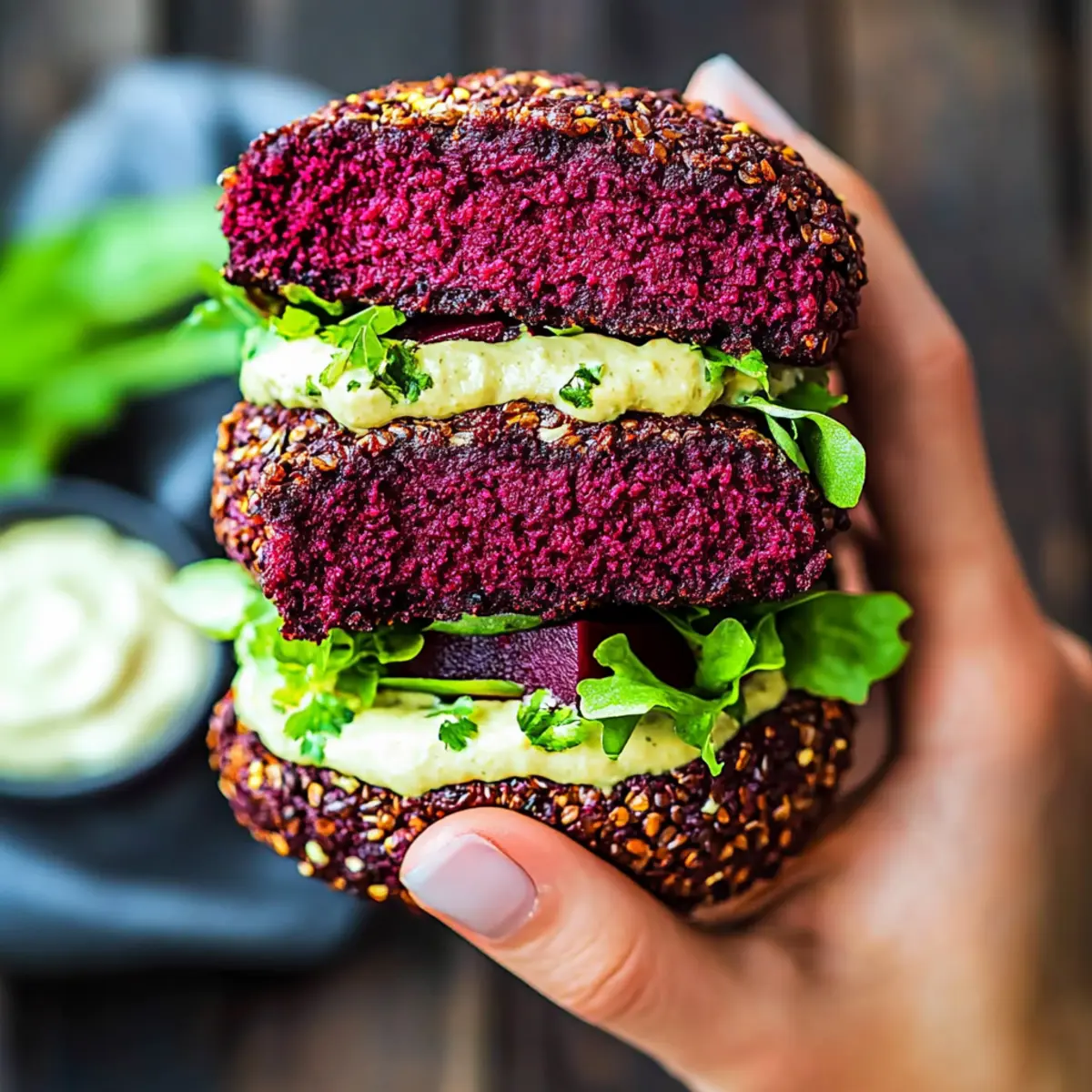 Plant-based Bomb Beet Burgers