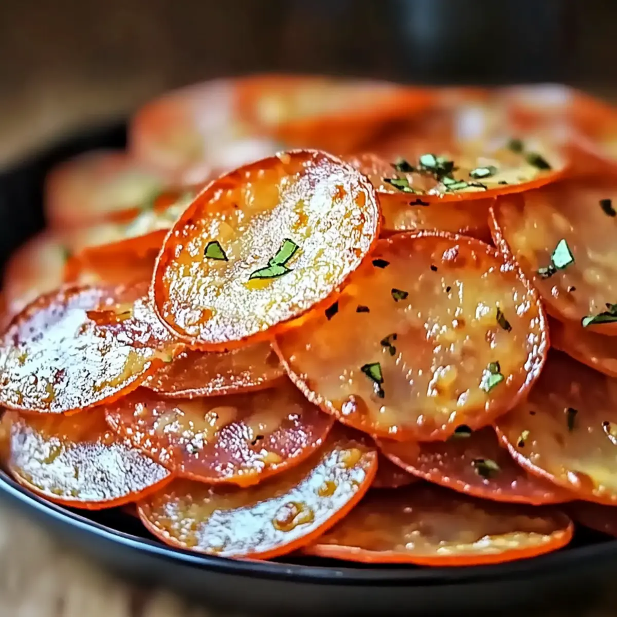 Crunchy Pepperoni and Cheese Crisps