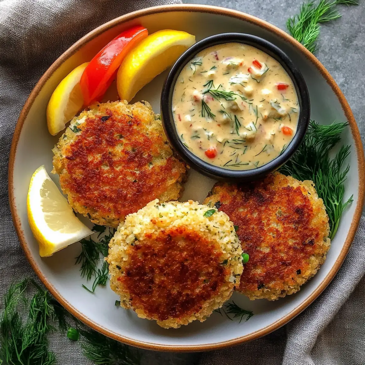 Vegan Crab Cakes with Dill Remoulade