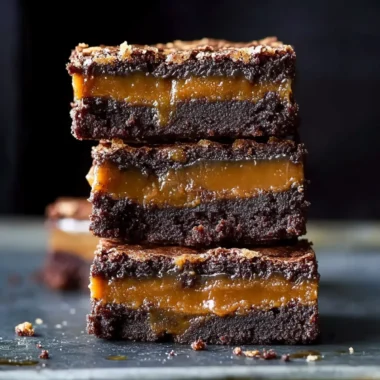 Decadent Caramel Crunch Brownies