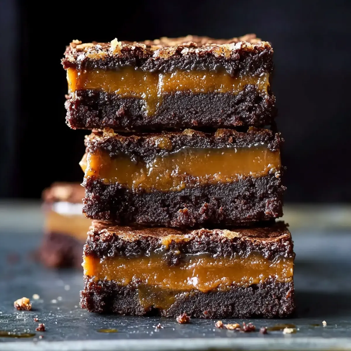 Decadent Caramel Crunch Brownies