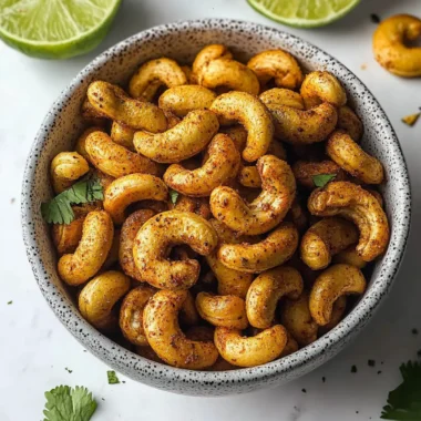 Zesty Chili Lime Cashews Healthy Snack