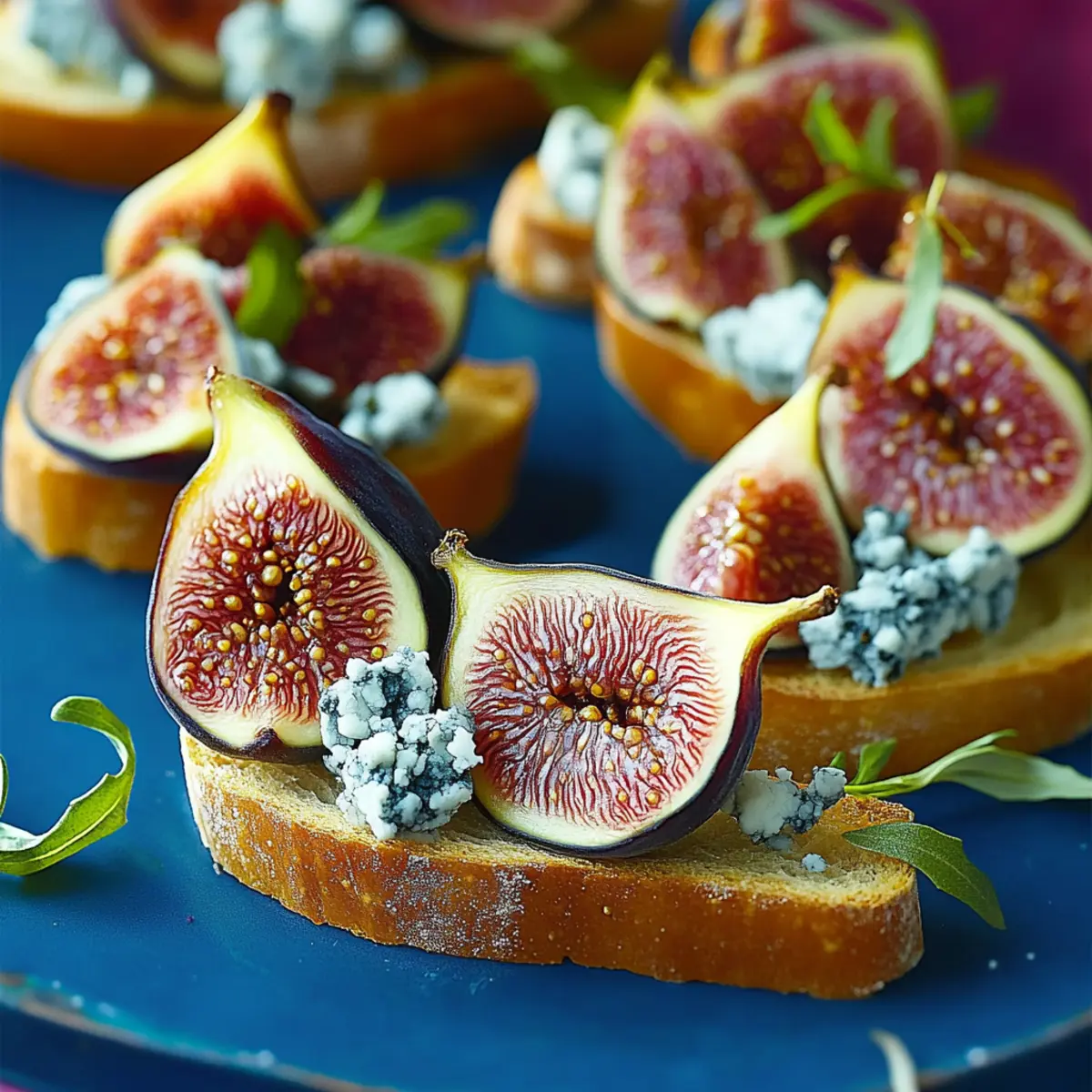 Fig, Blue Cheese & Crispy Prosciutto Crostini