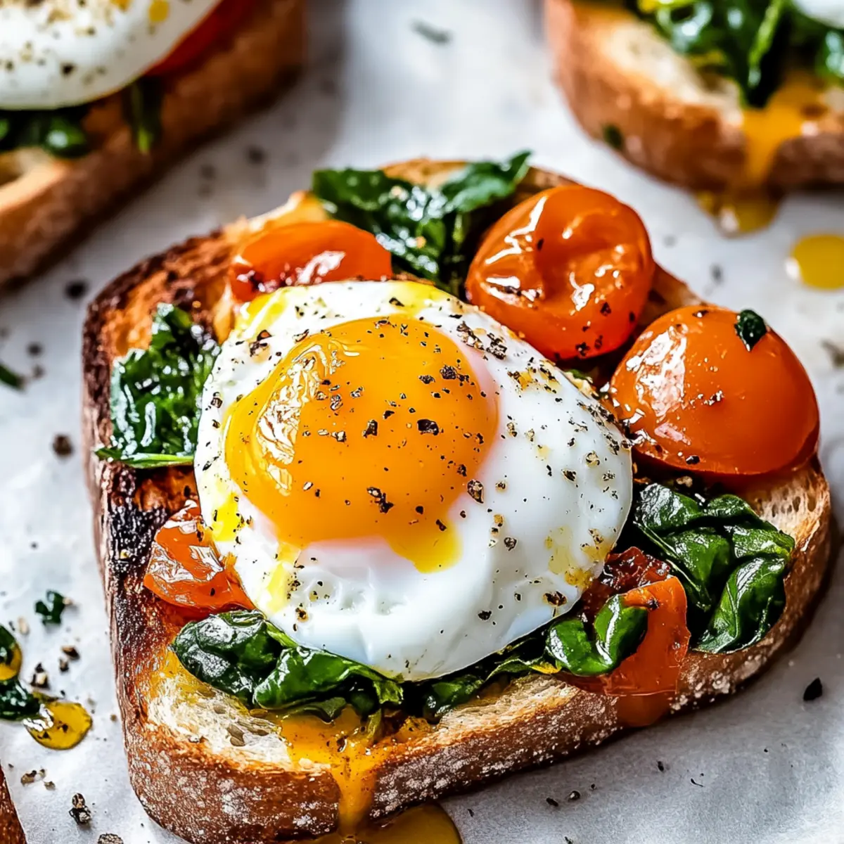 Breakfast Toast with Harissa and Poached Eggs
