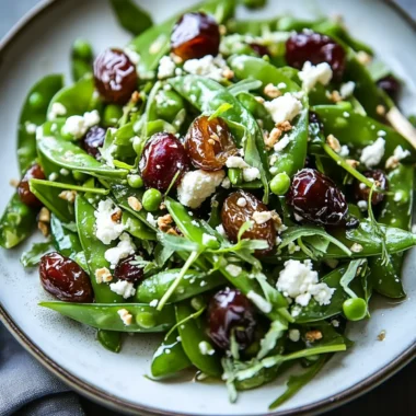 Shaved Snap Pea Salad with Goat Cheese and Dates