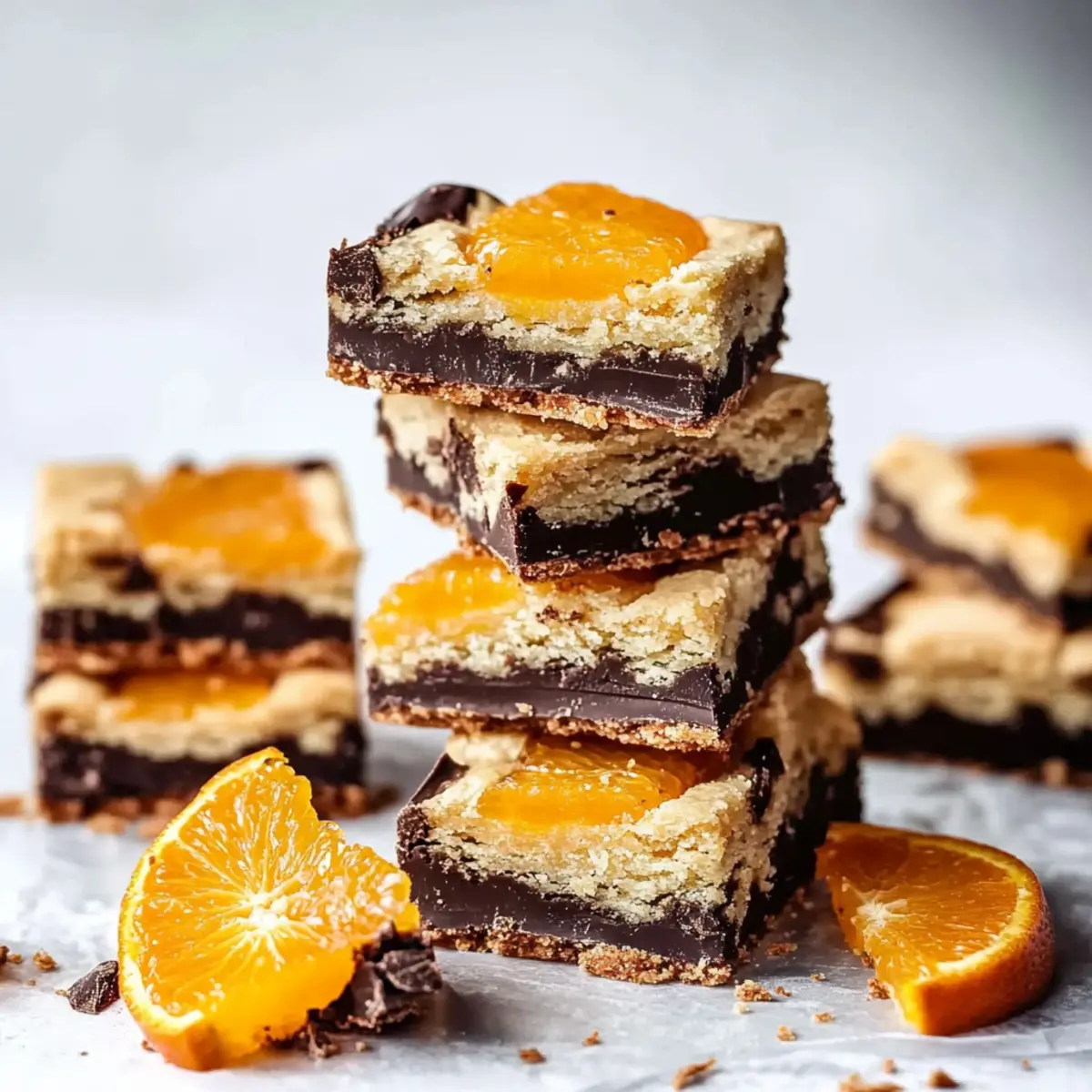 Dark Chocolate Orange Shortbread Bars