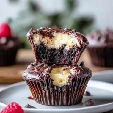 Chocolate Cheesecake Muffins