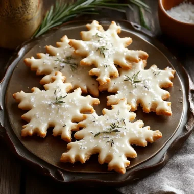 Rosemary-Parmesan Snowflake Cookies