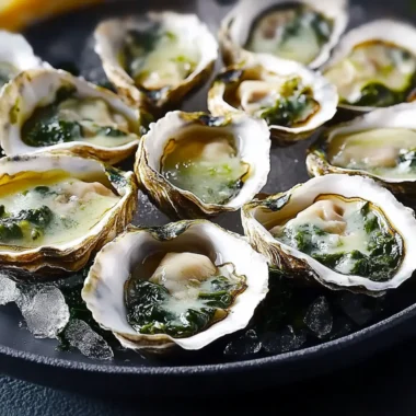 Oysters Rockefeller with Spinach and Cheese