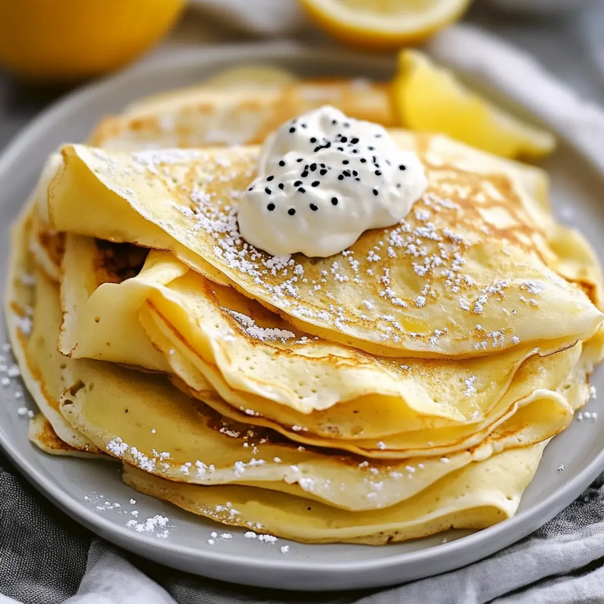 Lemon Curd Crepes with Creamy Ricotta