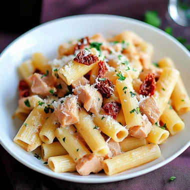 Tuna Rigatoni with Sun-Dried Tomatoes