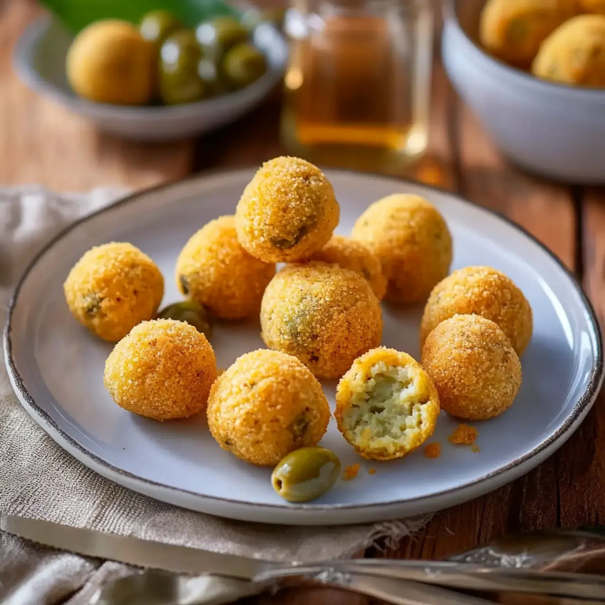 Baked Olive Cheese Balls