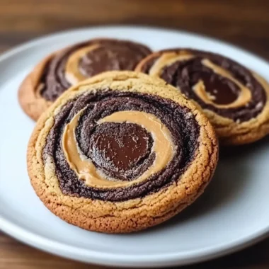 Chocolate Peanut Butter Swirl Cookies