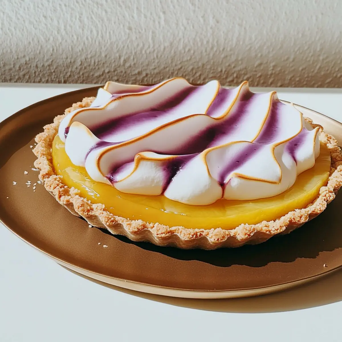 Passionfruit Tart with Raspberry Meringue