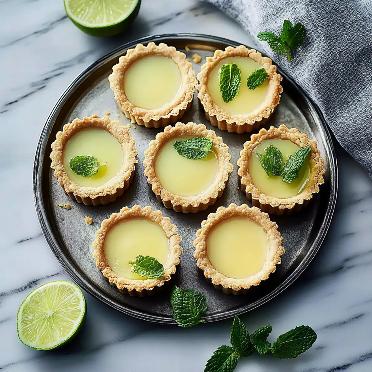 Lime, Mint and Rum Tarts