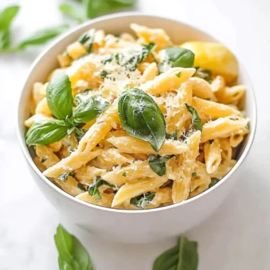 Basil Lemon Pasta Salad with Pine Nuts