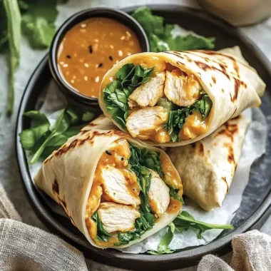 Creamy Sesame Chicken Wraps