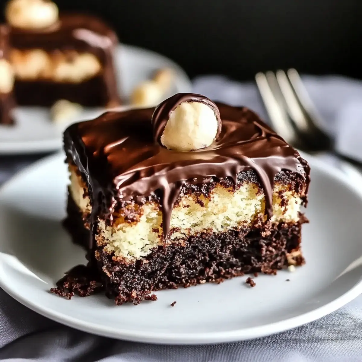 Triple Layer Chocolate Coconut Macaroon Cake
