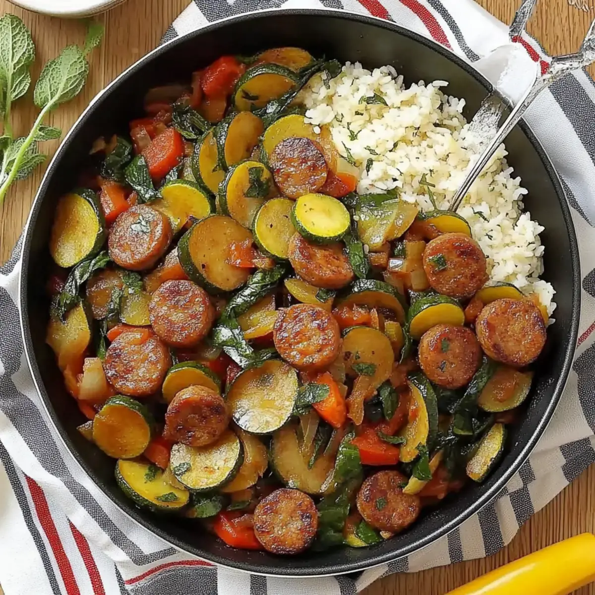 Sausage Ratatouille Skillet