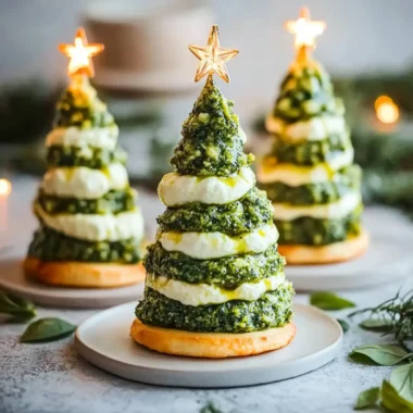 Cheesy Pesto Christmas Trees