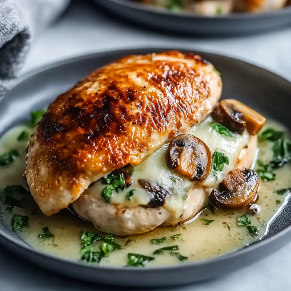 Mushroom Stuffed Chicken Breast