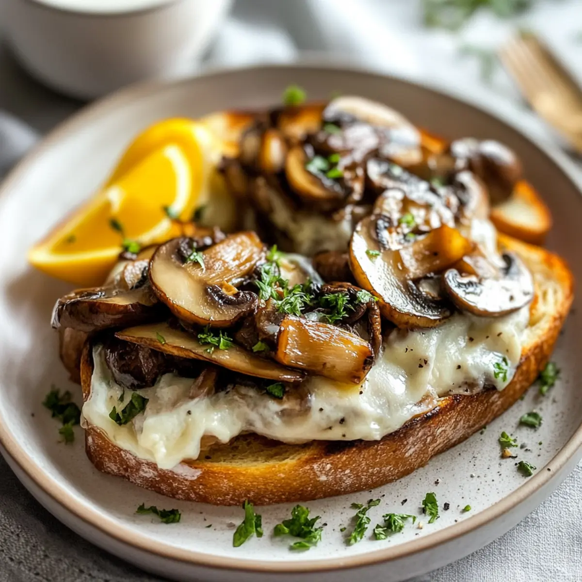 Sautéed Mushroom Breakfast Toast