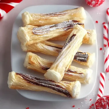 Peppermint Puff Pastry Sticks