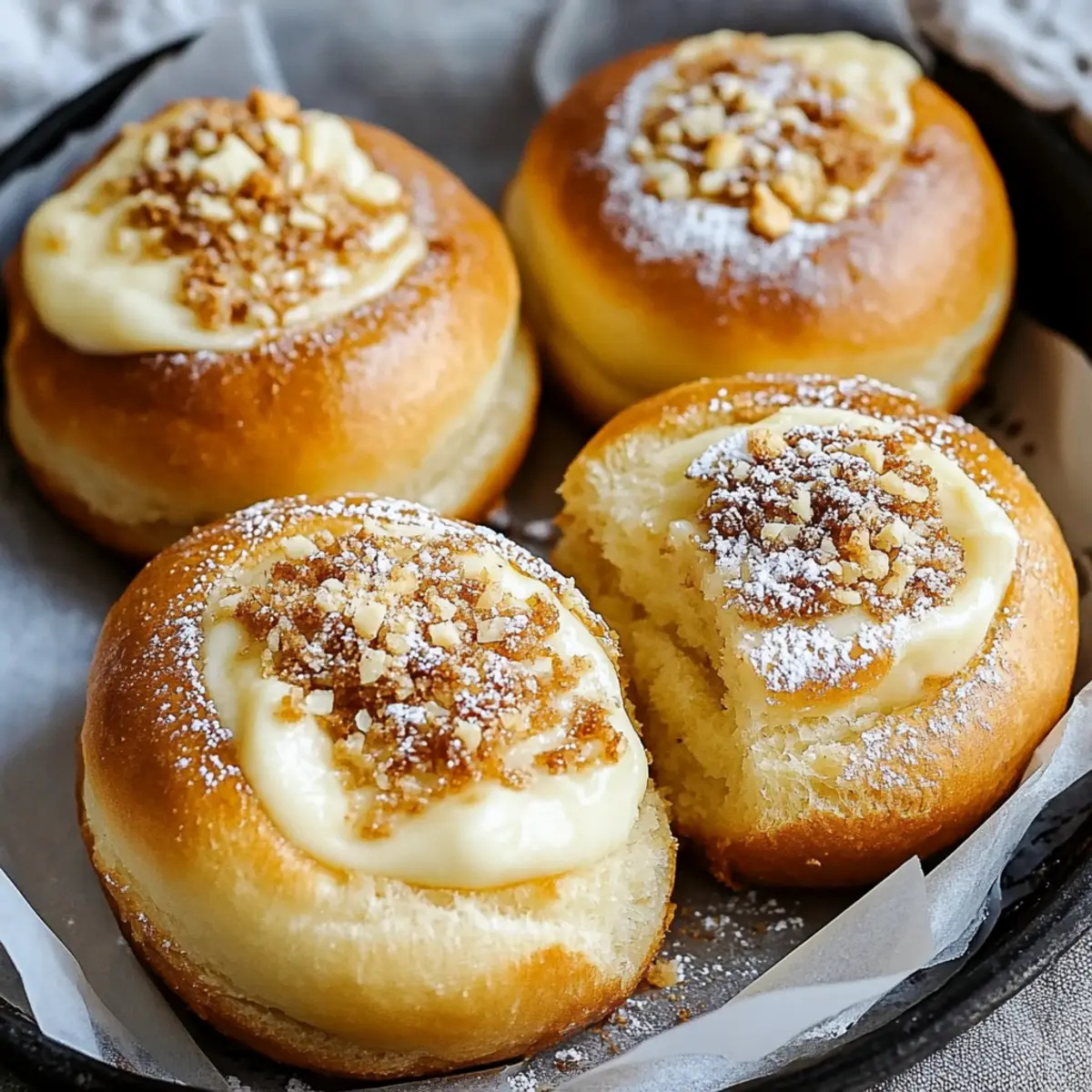 Apple Cheesecake Brioche Buns