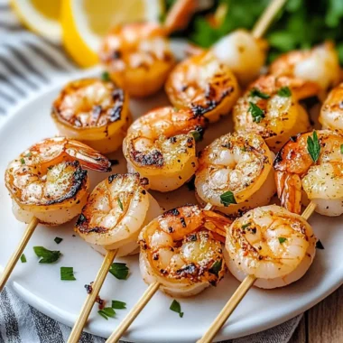 Zesty Garlic Shrimp Skewers BBQ