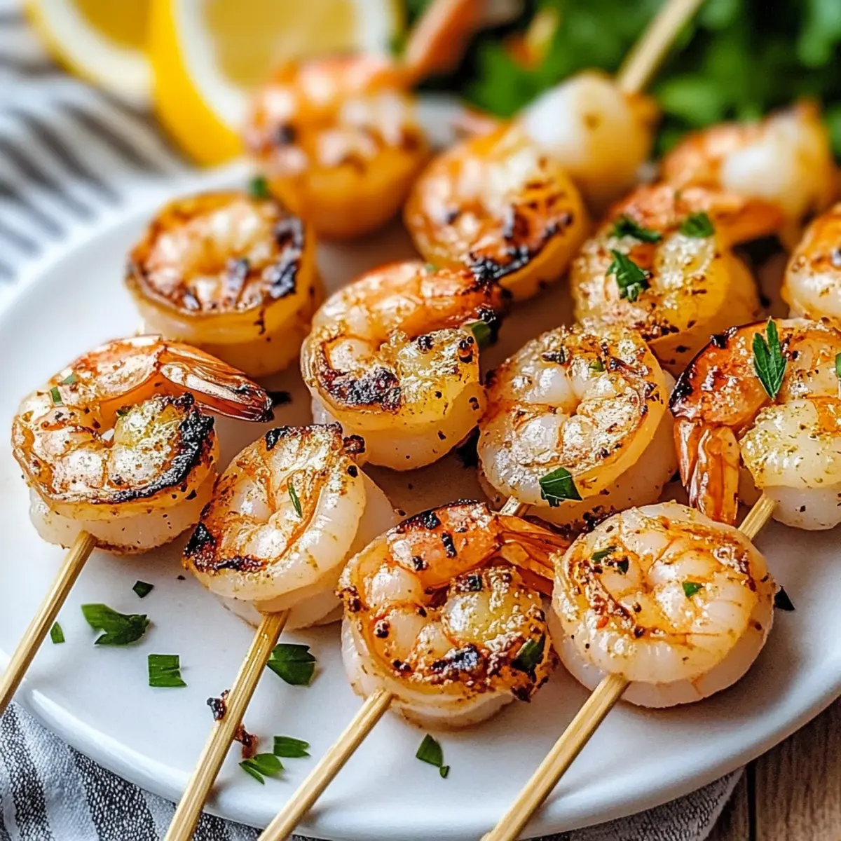 Zesty Garlic Shrimp Skewers BBQ