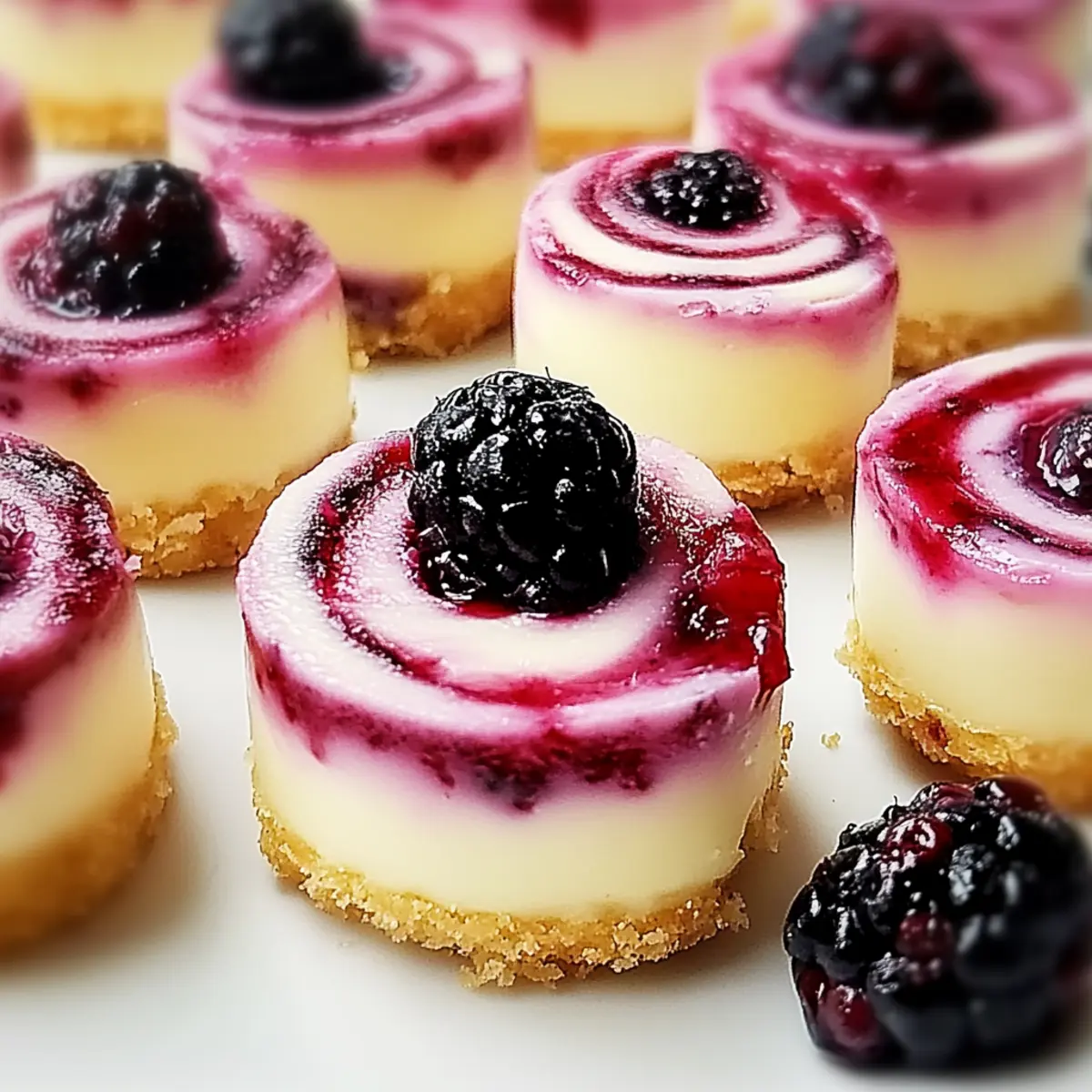 Berry Swirl Cheesecake Bites