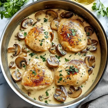 Creamy Champagne Chicken with Mushroom