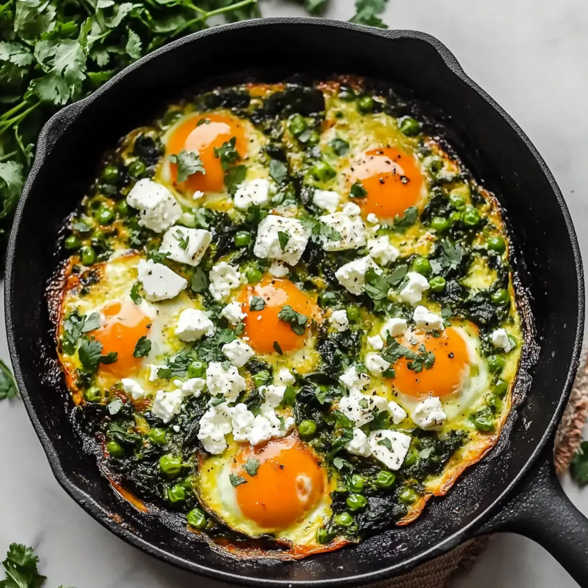 Stove Top Green Shakshuka with Feta