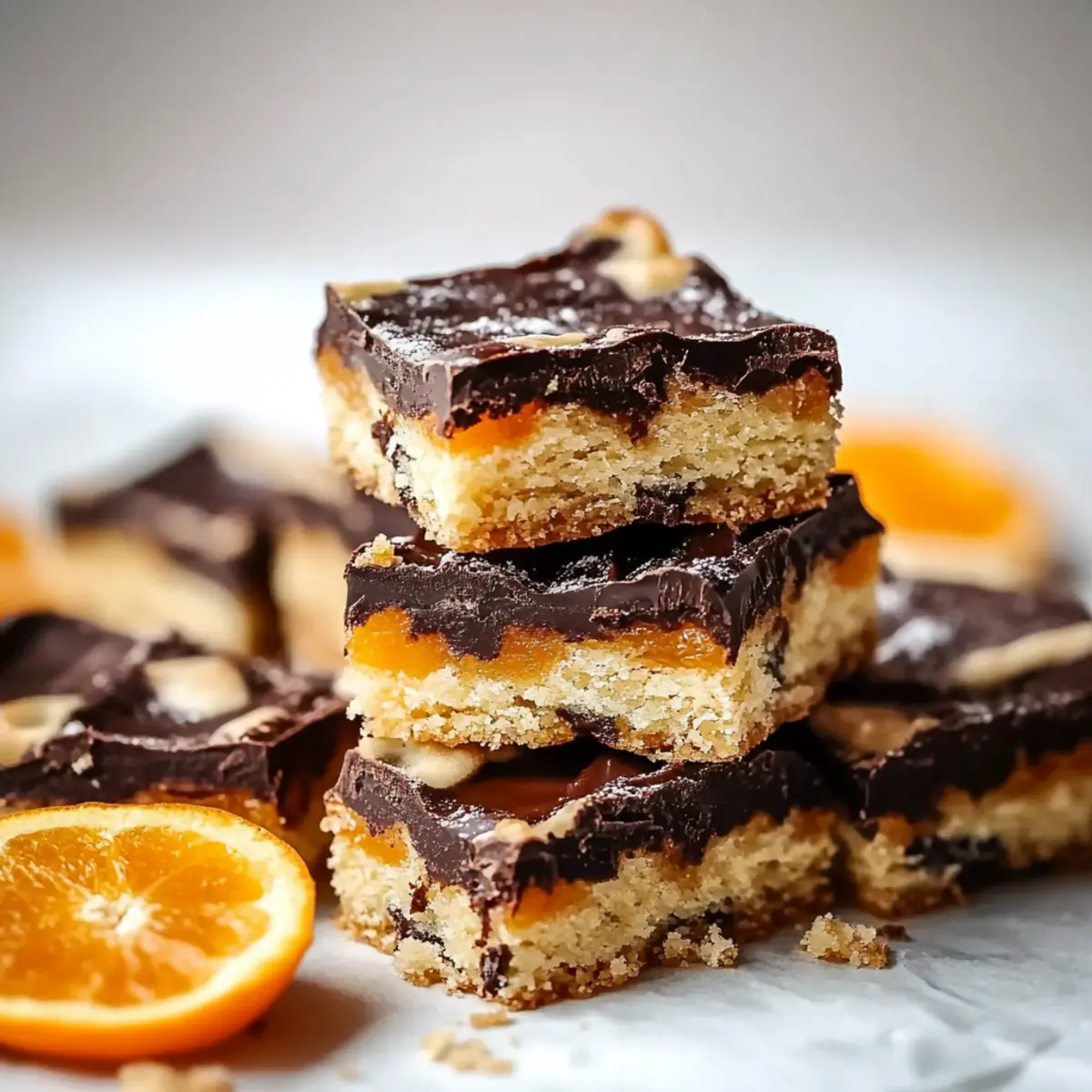 Dark Chocolate Orange Shortbread Bars