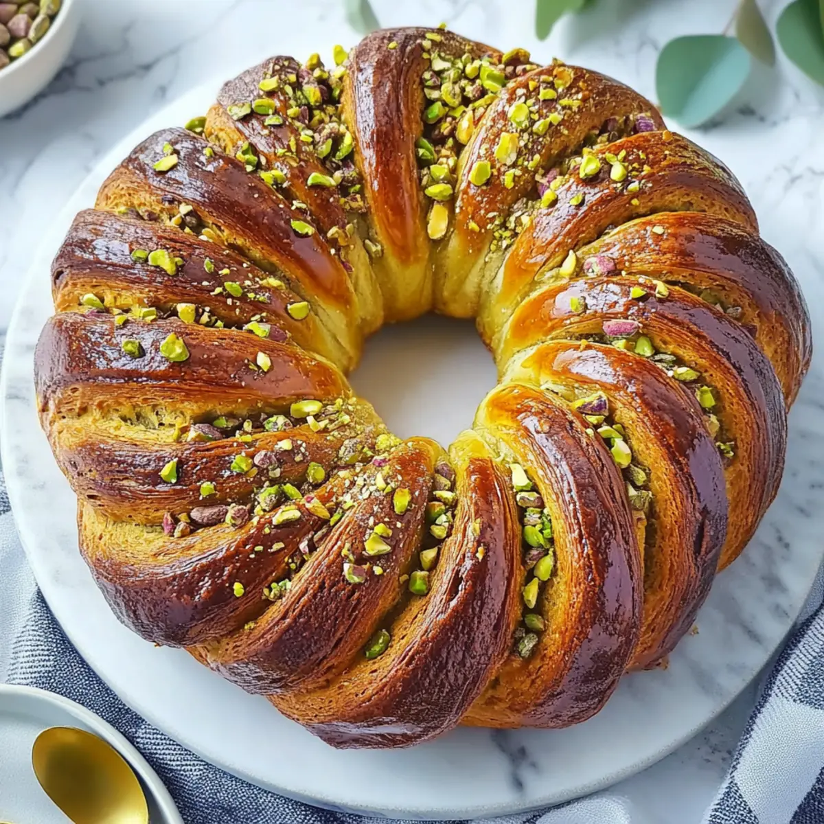 Honey Pistachio Babka Bread