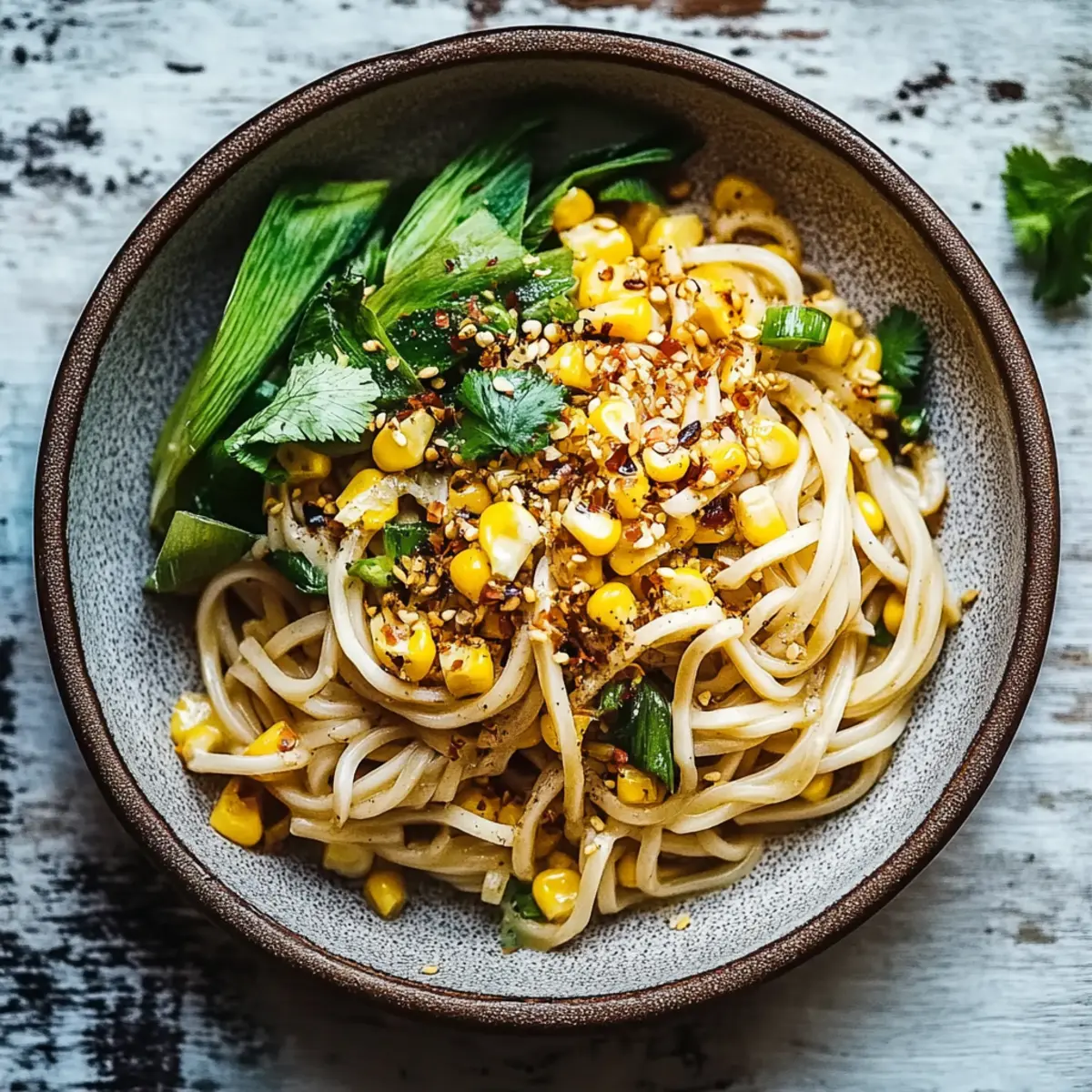 Miso Noodles With Charred Corn