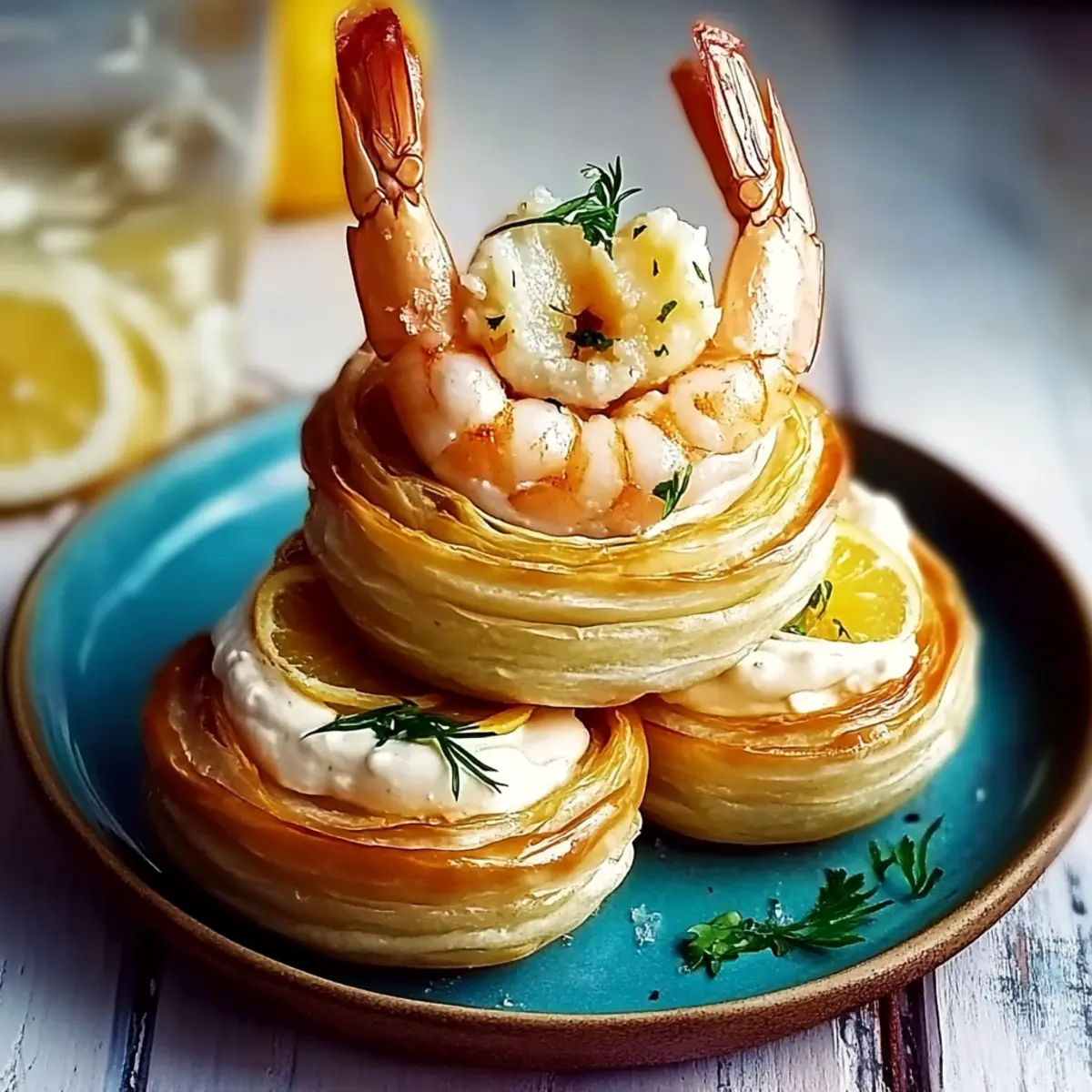 Giant Champagne and Lemon Prawn Vol-au-Vents