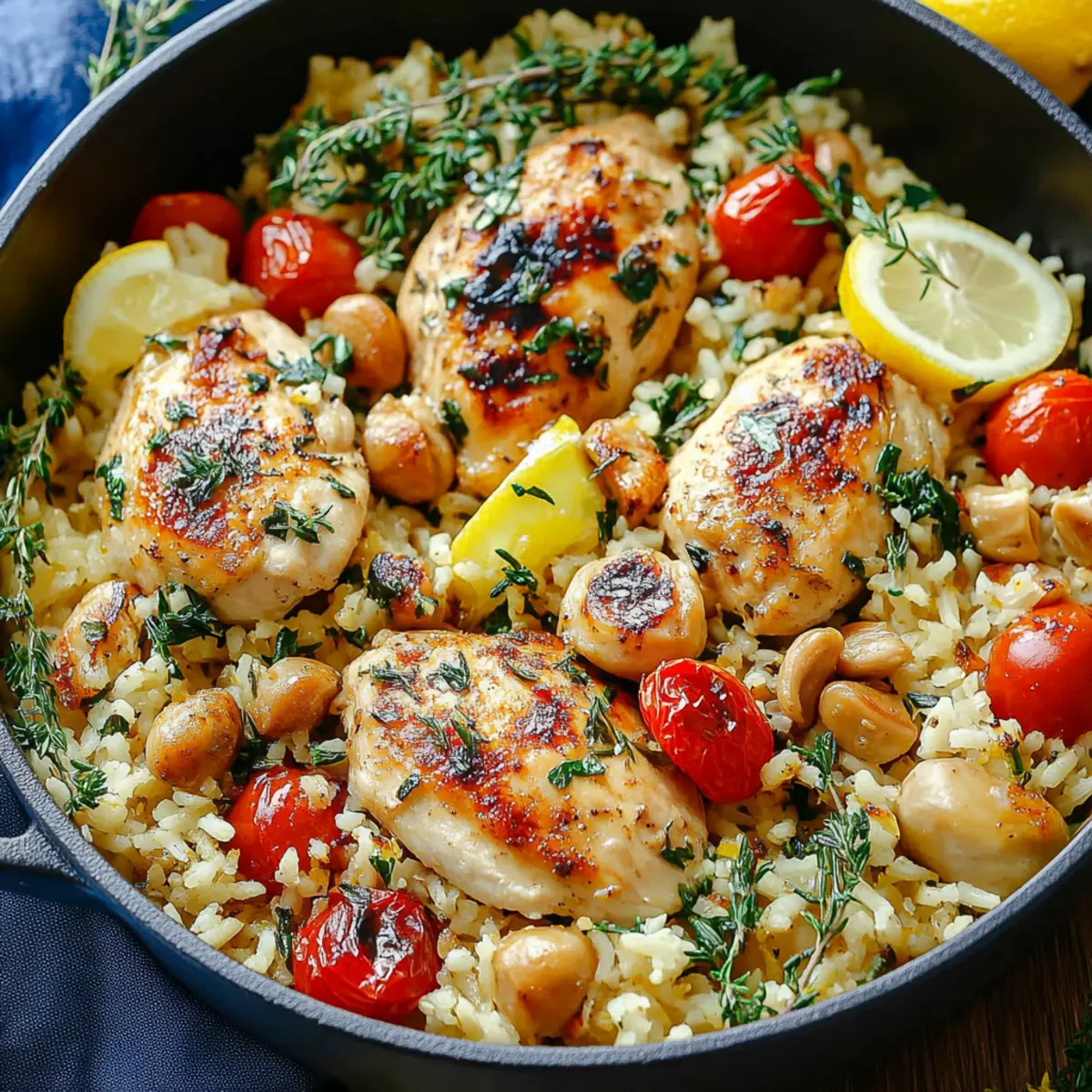 Savory Greek Chicken and Lemon Rice