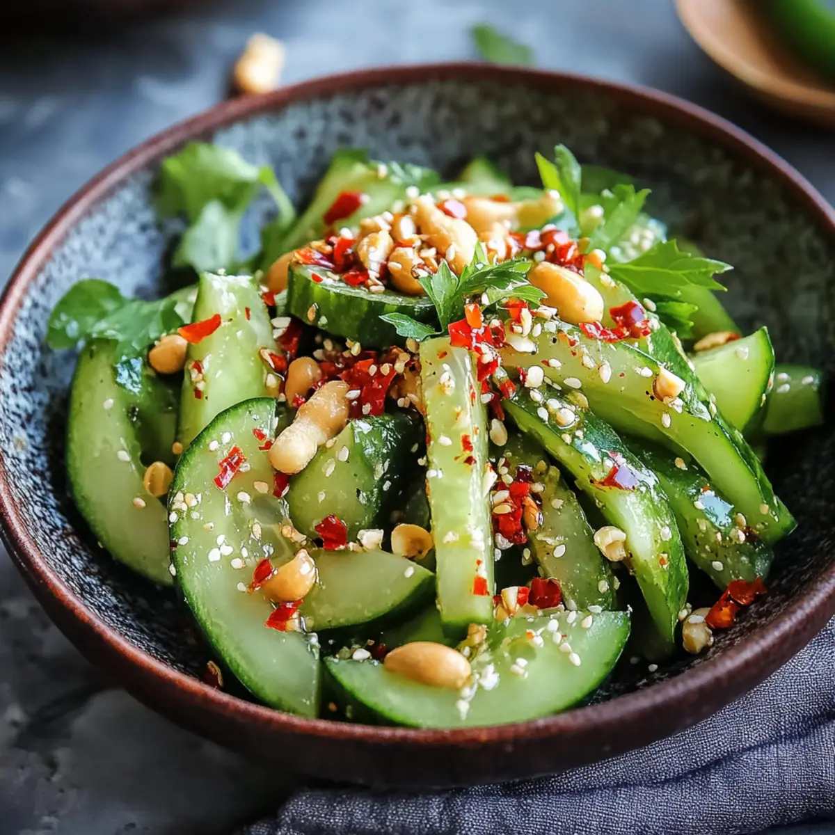 Peanut & Chili Oil Cucumber Salad