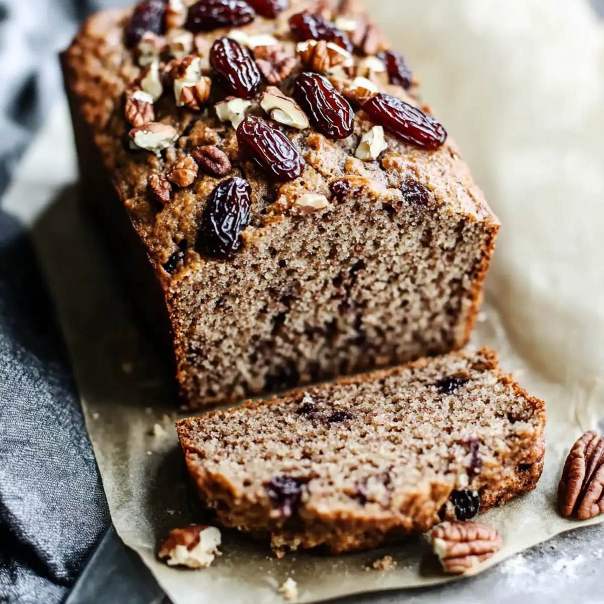 Tahini Date Nut Bread