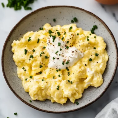 Anthony Bourdain Scrambled Eggs with Sour Cream