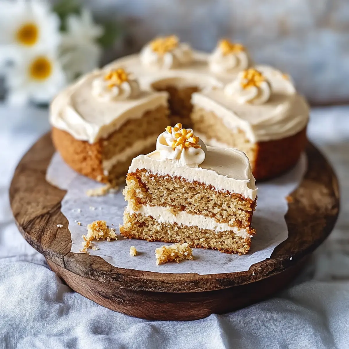 Fluffy Gluten Free Maple Cake with Cream Cheese Frosting