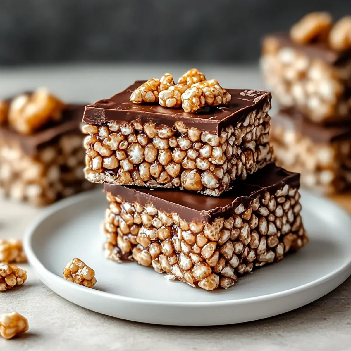 Chocolate Tahini Rice Krispie Treats